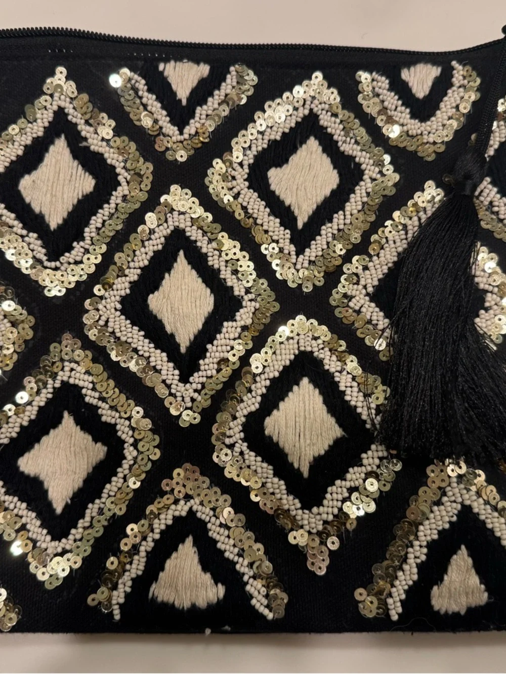 Ashiana London Black Fabric Pouch